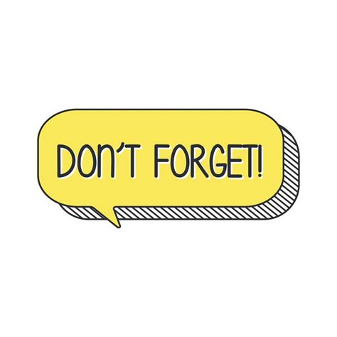 Dont Forget Clip Art