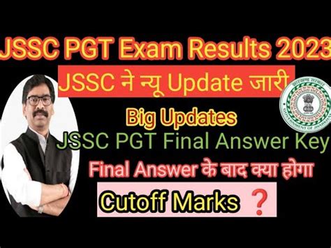 Jssc Pgt New Updates Jssc Pgt Exam Results Final Answer Key