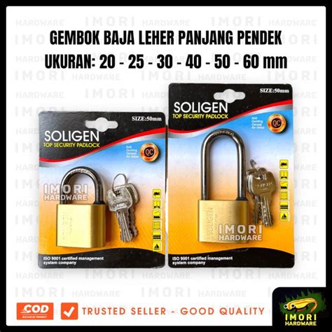 Jual GEMBOK BAJA SOLIGEN 20 25 30 40 50 60MM Shopee Indonesia