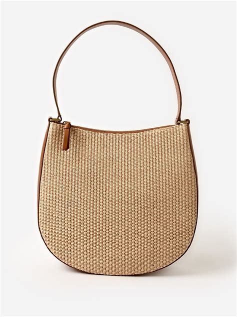 Loeffler Randall Bowen Straw Hobo Bag 22490 Saint Bernard