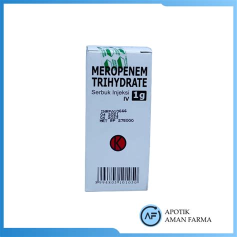 Meropenem Trihydrate 1 Gr Apotek Aman Farma