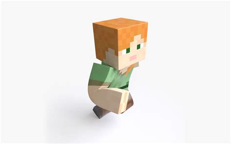 D Alex Minecraft Mixamo Animatable Vray Arnold Model Turbosquid