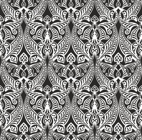 Vector Monocrome Seamless Oriental National Ornament Background