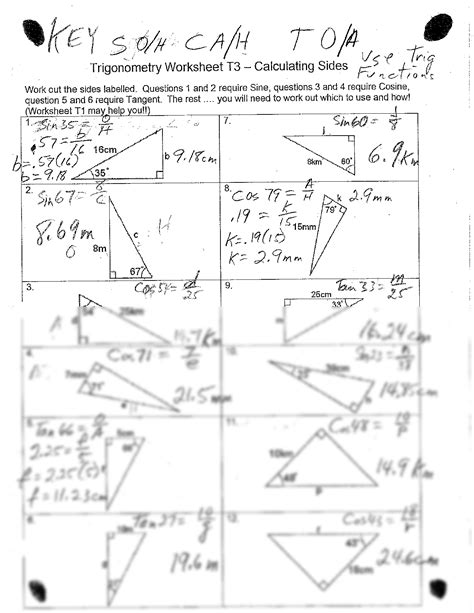 Intro To Trigonometry Worksheets