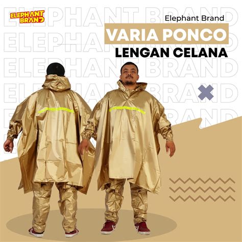 Jual Elephant Brand Jas Hujan Varia Ponco Lengan Celana Shopee