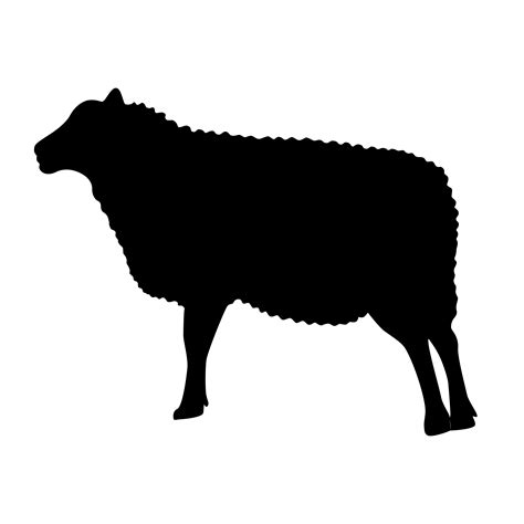 Sheep silhouette isolated vector illustration 6686772 Vector Art at Vecteezy