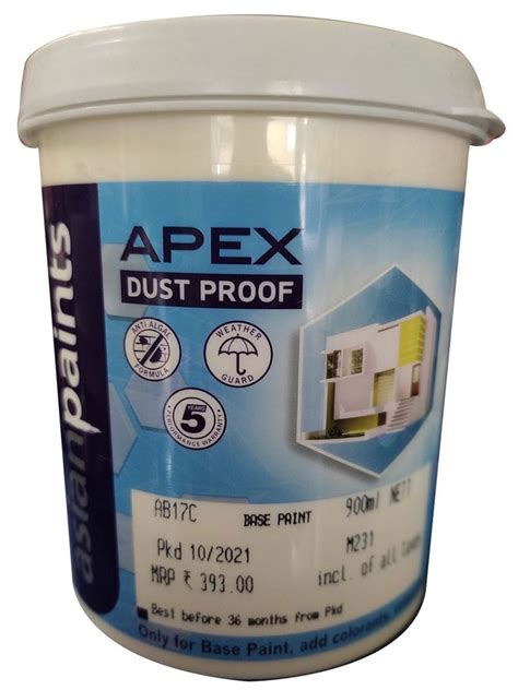 Asian Paints Apex Dust Proof Emulsion Paint 900 Ml At Rs 393 Bucket In