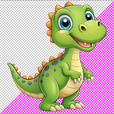 Cute Dinosaur Cartoon Premium Ai Generated Psd