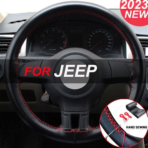 Leather DIY 38CM 15 Car Steering Wheel Cover For 2022 Jeep Gladiator