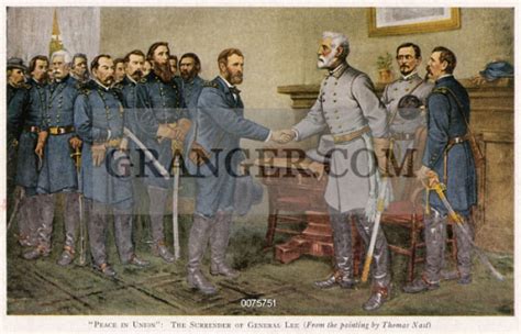 Image Of Lees Surrender 1865 Peace In Union The Surrender Of