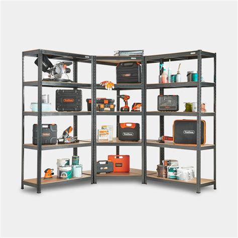 Retail Shelving Racking Metal Racking VonHaus 5 Tier Garage Shelving