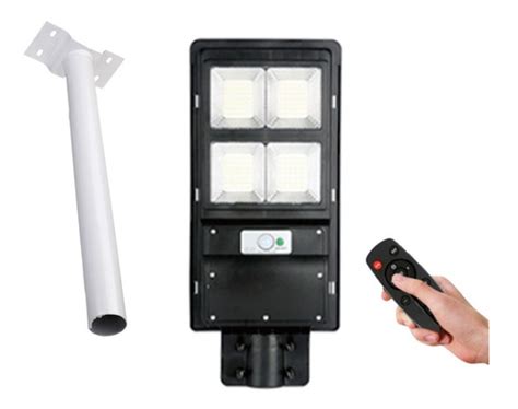 Foco Solar Led Exterior Lupa Luminaria Poste Y Sensor W Cuotas