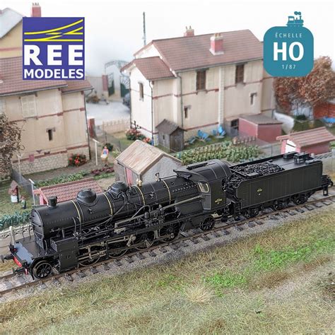 Loco Vapeur 141 Ex PLM Noire Veynes SNCF Ep III Digital Son HO REE MB 159S