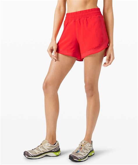 Lululemon Hotty Hot High Rise Short Mesh Carnation Red Lulu
