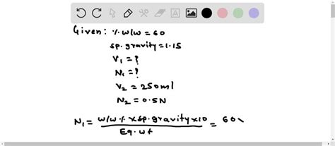 SOLVED Solution Of Nitric Acid Is 60 With The Specific Gravity 1 15