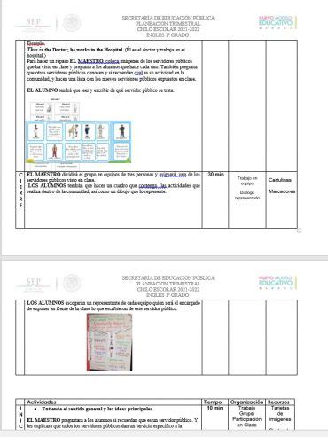 Planeaci N Ingles Plan Plan Anal Tico Planeaciones M Xico