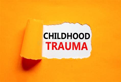 Childhood Trauma Symbol Concept Words Childhood Trauma On Beautiful