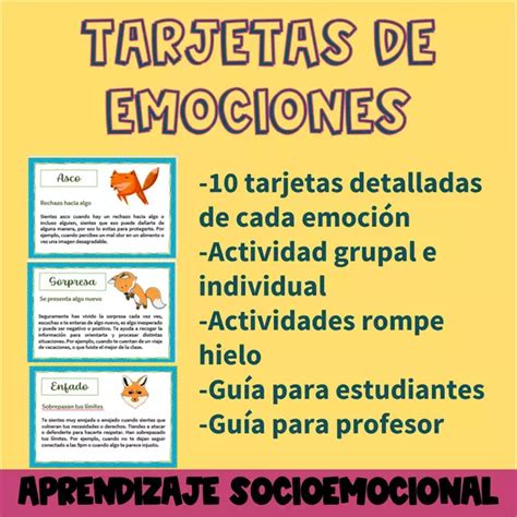 Aprendizaje socioemocional Identifica tus emociones básicas profe