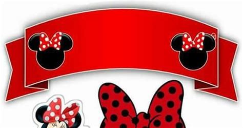 Minnie Primer Año en Rojo Toppers para Tartas Pasteles Bizcochos o