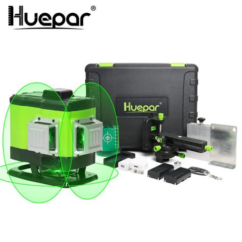 Huepar 3D Floor Laser Level Cross Line 3 X 360 Self Leveling Green