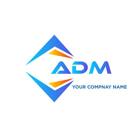 Adm Resumen Tecnología Logo Diseño En Blanco Antecedentes Adm Creativo