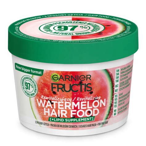 Garnier Watermelon Hair Food Rewitalizuj Ca Maska Do W Os W Cienkich