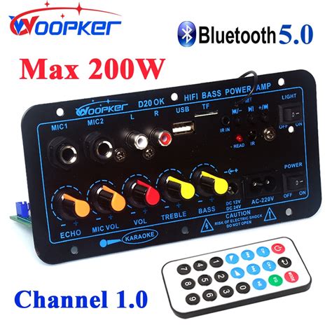 Woopker Amplifier Board W Bluetooth Usb Fm Radio Tf Player