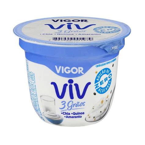 Iogurte Vigor 3 Grãos Tradicional Zero 100g Azul Atacarejo