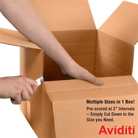 Aviditi Shipping Boxes Multi Depth 20 L X 20 W X 20 H 10 Pack