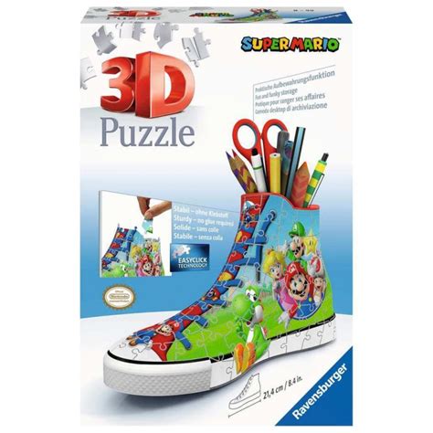 3D Puzzle Ravensburger Super Mario 108 Shoe peças kubekings pt