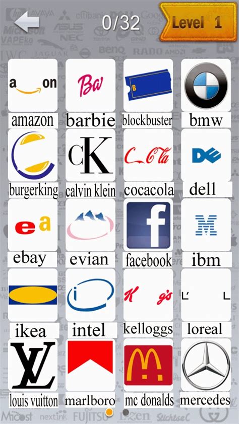 cheats, tricks, answers and Information for games: logo quiz level 1 ...