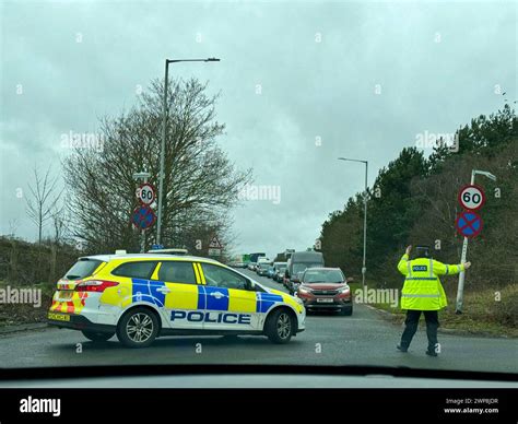 Ipswich Suffolk 14 February 2024 Major Delays On The A14 West