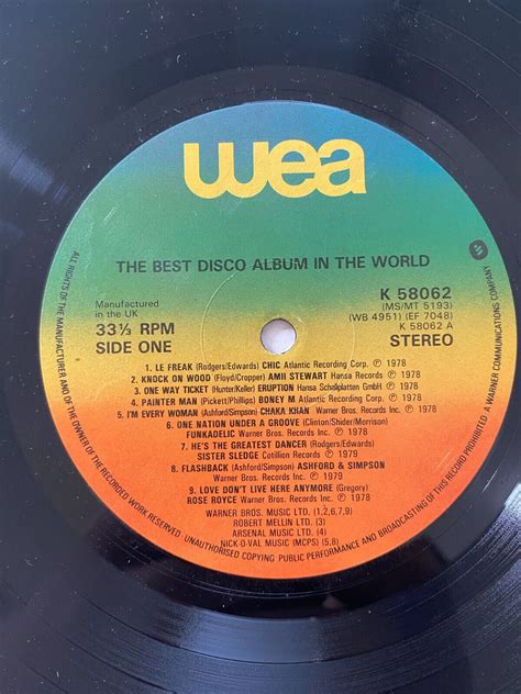 Various The Best Disco Album In The World Vinyl Lp Compilation