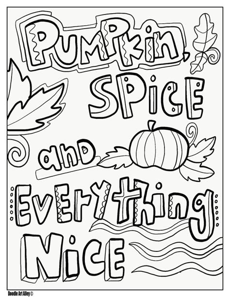 Cute Pumpkin Spice Coloring Pages Coloring Pages