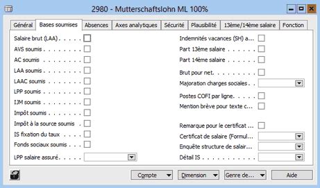 Type de salaire Salaire mensuel sans réduction