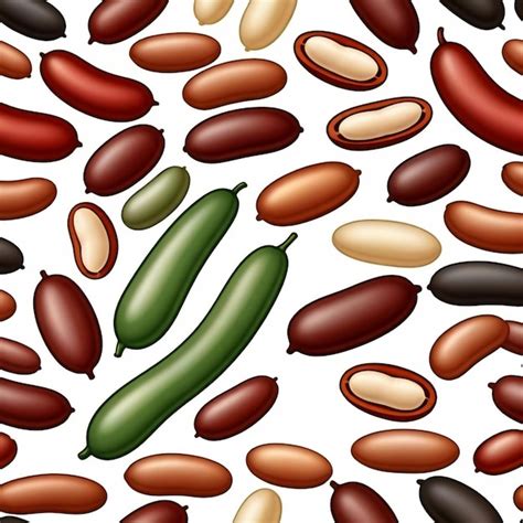 Premium Vector Beans Vector Set White Background Isolated A High