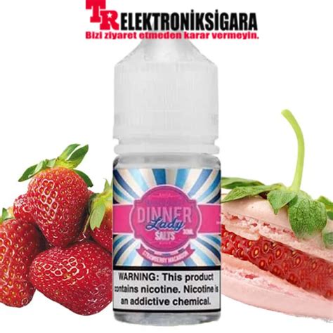 Dinner Lady Strawberry Macaroon 30Ml Premium Salt Likit