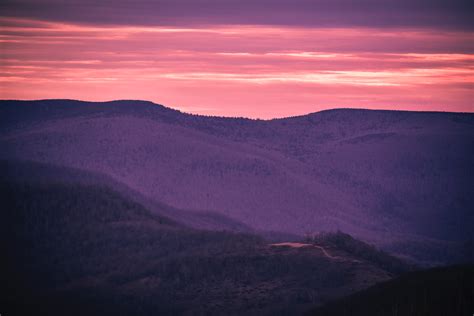 Silhouette Of Mountains During Sunset · Free Stock Photo