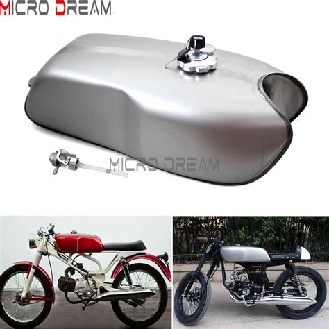 Universal L Gallon Motorcycle Retro Gas Tank Cafe Racer Fuel Tanks