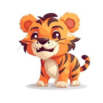 Anak Harimau Kartun Gambar Png File Vektor Dan Psd Unduh Gratis Di