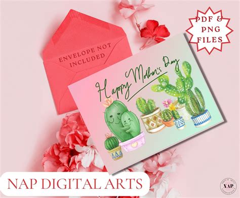 Mothers Day Card Printable Digital Greeting Card Set Happy Mothers Day Card Greeting Card