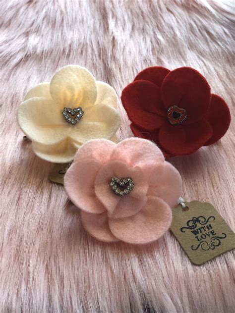 Felt Flower Pin Felt Flowers Flower Pins Flowers