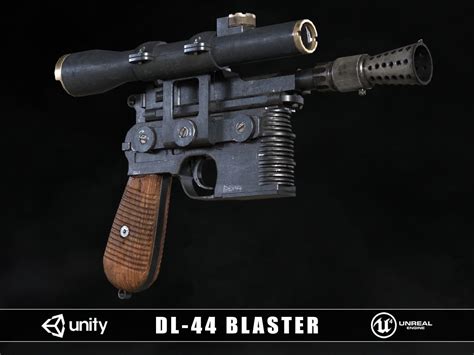 3D asset laser DL-44 Star Wars Blaster | CGTrader