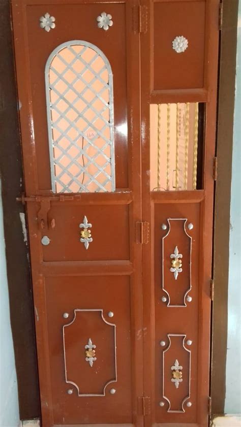 Brown Paint Coated Mild Steel Single Main Door Thickness Mm At Rs