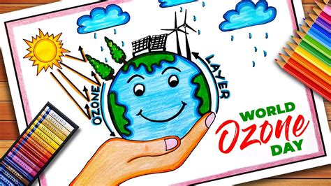 World Ozone Day Drawing World Ozone Day Poster Save Ozone Layer