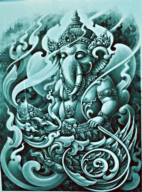 Ganesh tattoo | Buddhist art drawing, Buddhism art, Eastern art