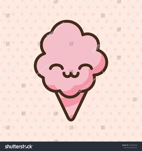 Cotton Candy Emoji Vector Character Anime Stock Vector (Royalty Free) 1987483763 | Shutterstock