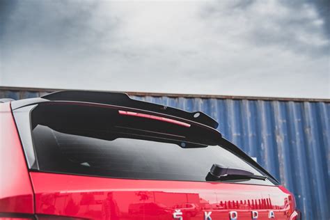 Heck Spoiler Aufsatz Abrisskante für Skoda Karoq Sportline schwarz Ho