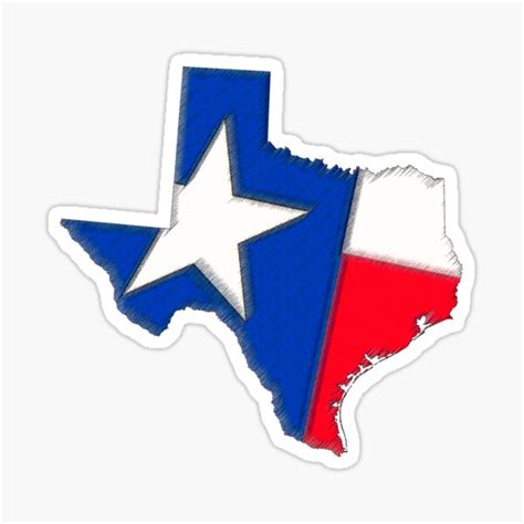 "Texas Map with Texas State Flag" Sticker for Sale by Havocgirl | Redbubble