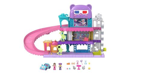 Polly Pocket Dolls Pollyville Drive In Movie Theatre Playset